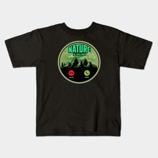 Nature is Calling (Green) Kids T-Shirt